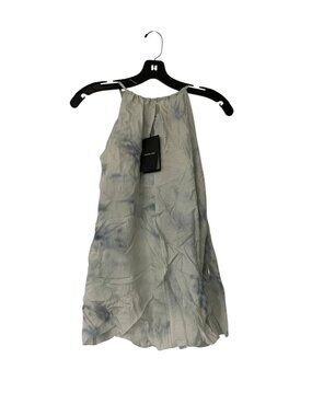 Massimo Dutti Blouse Halter Top Womens XS Tie Dye Blue White 5703/300 NWT